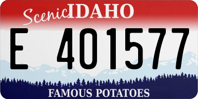 ID license plate E401577
