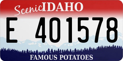 ID license plate E401578
