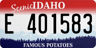 ID license plate E401583