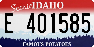ID license plate E401585