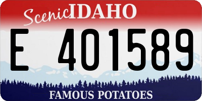 ID license plate E401589