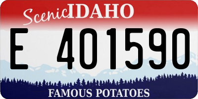 ID license plate E401590