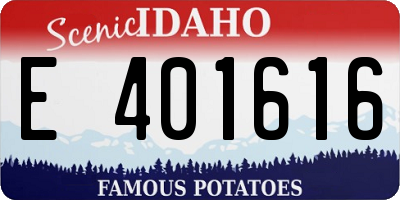 ID license plate E401616