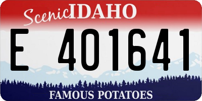 ID license plate E401641