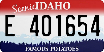 ID license plate E401654