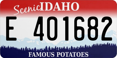 ID license plate E401682