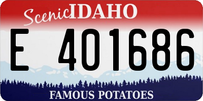 ID license plate E401686