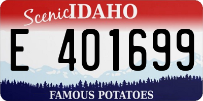 ID license plate E401699