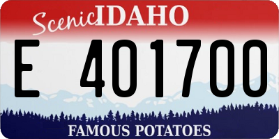 ID license plate E401700