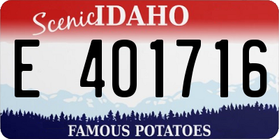 ID license plate E401716