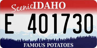 ID license plate E401730