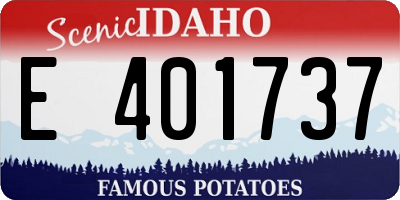 ID license plate E401737