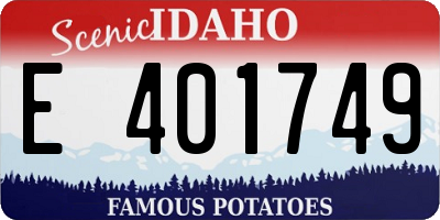 ID license plate E401749