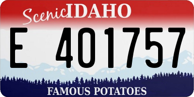 ID license plate E401757