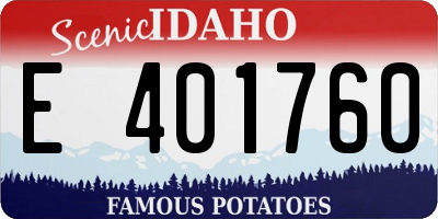 ID license plate E401760