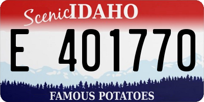 ID license plate E401770