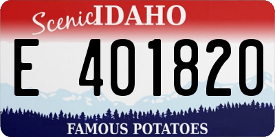 ID license plate E401820