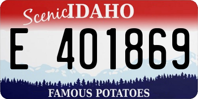 ID license plate E401869