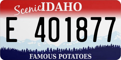 ID license plate E401877