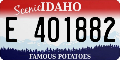 ID license plate E401882