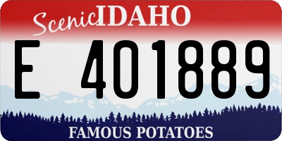 ID license plate E401889