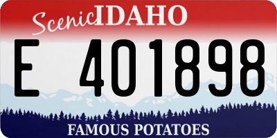 ID license plate E401898