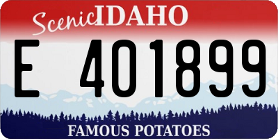 ID license plate E401899