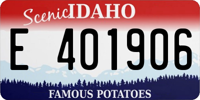 ID license plate E401906