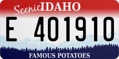ID license plate E401910