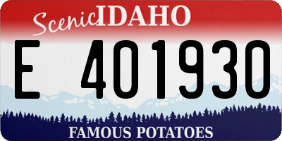 ID license plate E401930