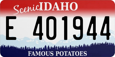 ID license plate E401944