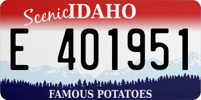 ID license plate E401951