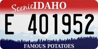 ID license plate E401952