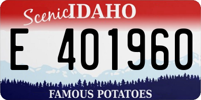 ID license plate E401960