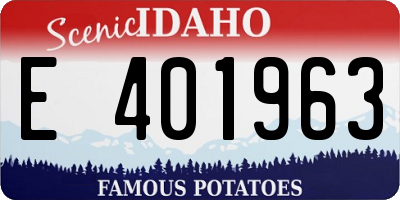 ID license plate E401963