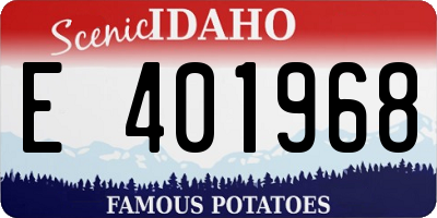 ID license plate E401968