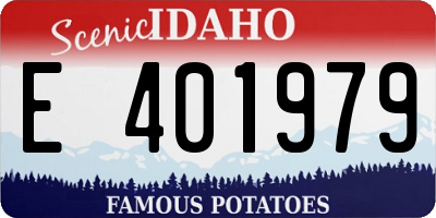 ID license plate E401979