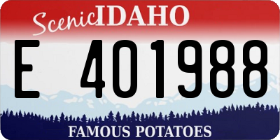 ID license plate E401988