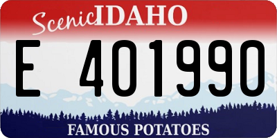 ID license plate E401990