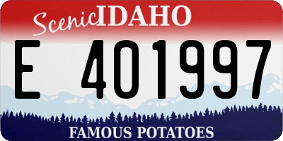 ID license plate E401997