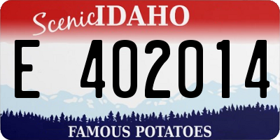 ID license plate E402014