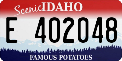 ID license plate E402048