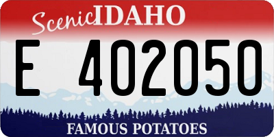 ID license plate E402050
