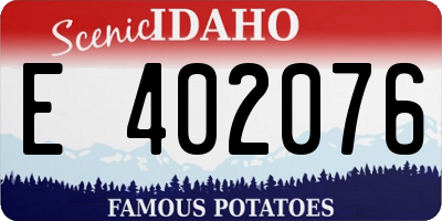ID license plate E402076