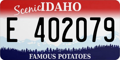 ID license plate E402079