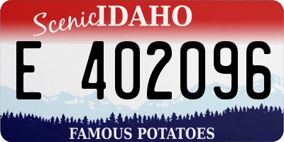 ID license plate E402096