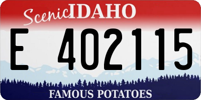ID license plate E402115