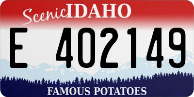 ID license plate E402149