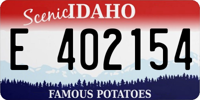 ID license plate E402154