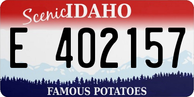 ID license plate E402157